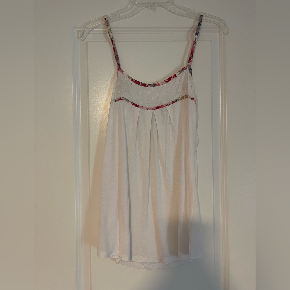 Royal Love White and Red Sleeveless Women's Top, size L